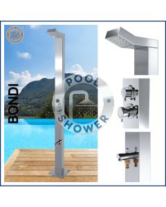 Bondi Silver 316L Marine Grade WATERMARK REGISTERED Stainless Steel Outdoor Indoor Pool Shower