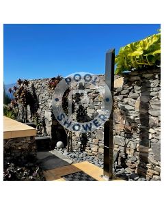 Toorak Black 316L Marine Grade Stainless Steel Outdoor Waterfall Pool Shower with Hot & Cold Mixer