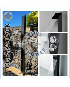 Toorak Black 316L Marine Grade WATERMARK REGISTERED Stainless Steel Outdoor Indoor Waterfall Pool Shower