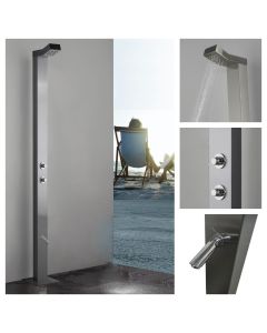 Bondi Push Button 316L Marine Grade Stainless Steel Outdoor Pool Shower with 15 Seconds Timed Flow Control (Cold or Tempered Water Source Only)
