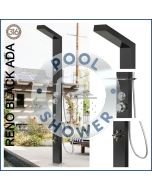 Reno Black ADA 316 Marine Grade Stainless Steel Outdoor Pool Shower Watermark 