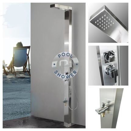 Windsor Silver ADA 316L Marine Grade Stainless Steel Outdoor Pool Shower 