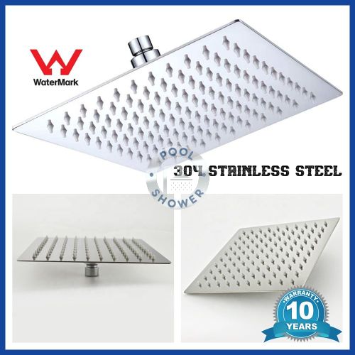 30 x 30cm (12 x 12") 304 Stainless Steel  Ultra Thin Square Rainfall Shower Head with Anti-Clogging Nozzles