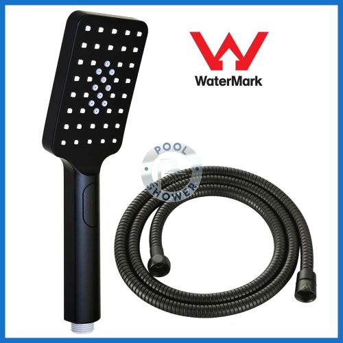 ABS Handheld Shower Matte Black 3 Functions Plus 1.5m Black 304 Stainless Steel Hose Package