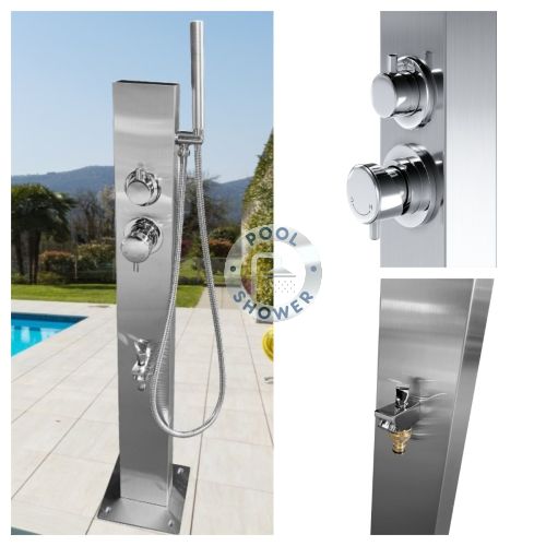 Rio Wash Station – 316L Marine-Grade Stainless Steel. Comes with Garden Hose Connection & Hot & Cold Mixer