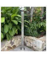 Bondi Silver 316L Marine Grade Stainless Steel Outdoor Pool Shower, Hot & Cold Mixer Included