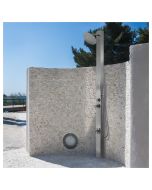 Milan Silver  ADA 316L Marine Grade Stainless Steel Outdoor Pool Shower With Foot Wash