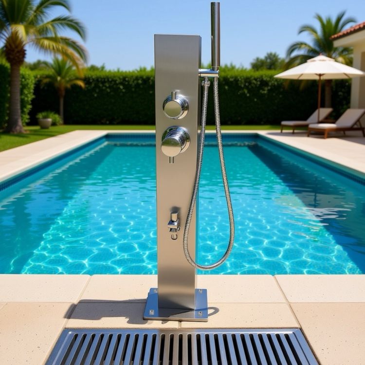 Rio Wash Station – 316L Marine-Grade Stainless Steel. Comes with Garden Hose Connection & Hot & Cold Mixer